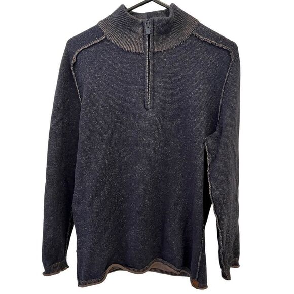 The Normal Brand Navy Jimmy Quarter Zip Sweater - Picture 6 of 14